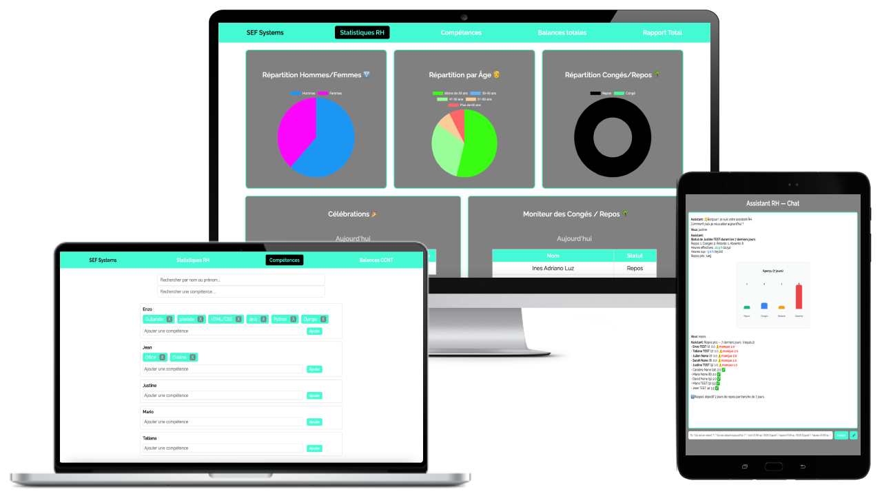 SEF Portal — Portail RH et analytics